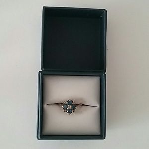 10 karat Antique Sapphire and Diamond  Ring Size 5